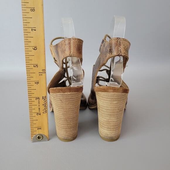 DIBA True Tren Dee Distressed Leather Lace Up Size 8 M Sandals - Picture 6 of 7